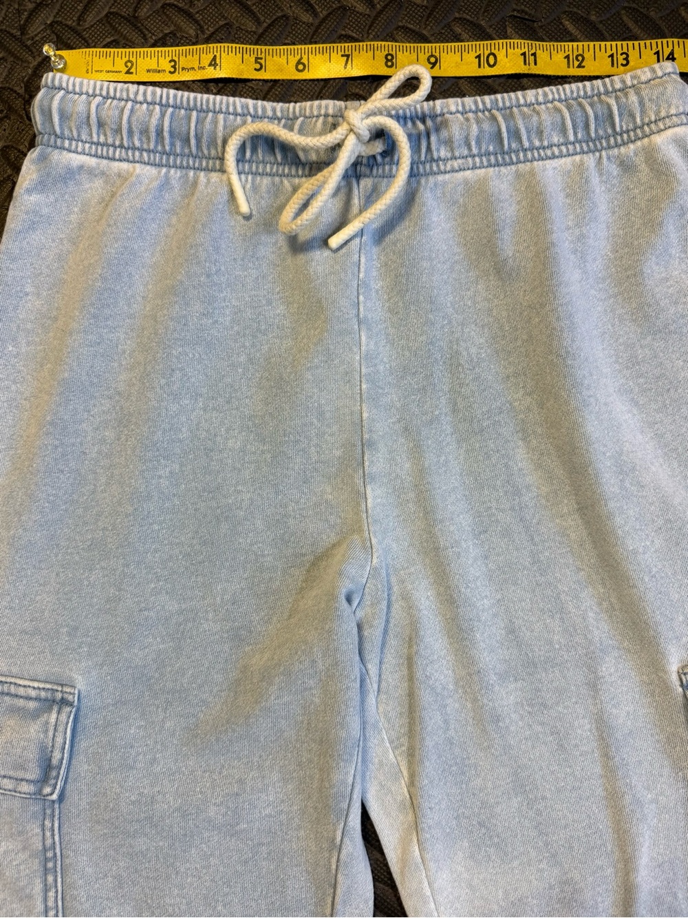 Z Supply Cargo Jogger Pants Small Blue Washed Drawstring Utility Sweatpants - Picture 5 of 9